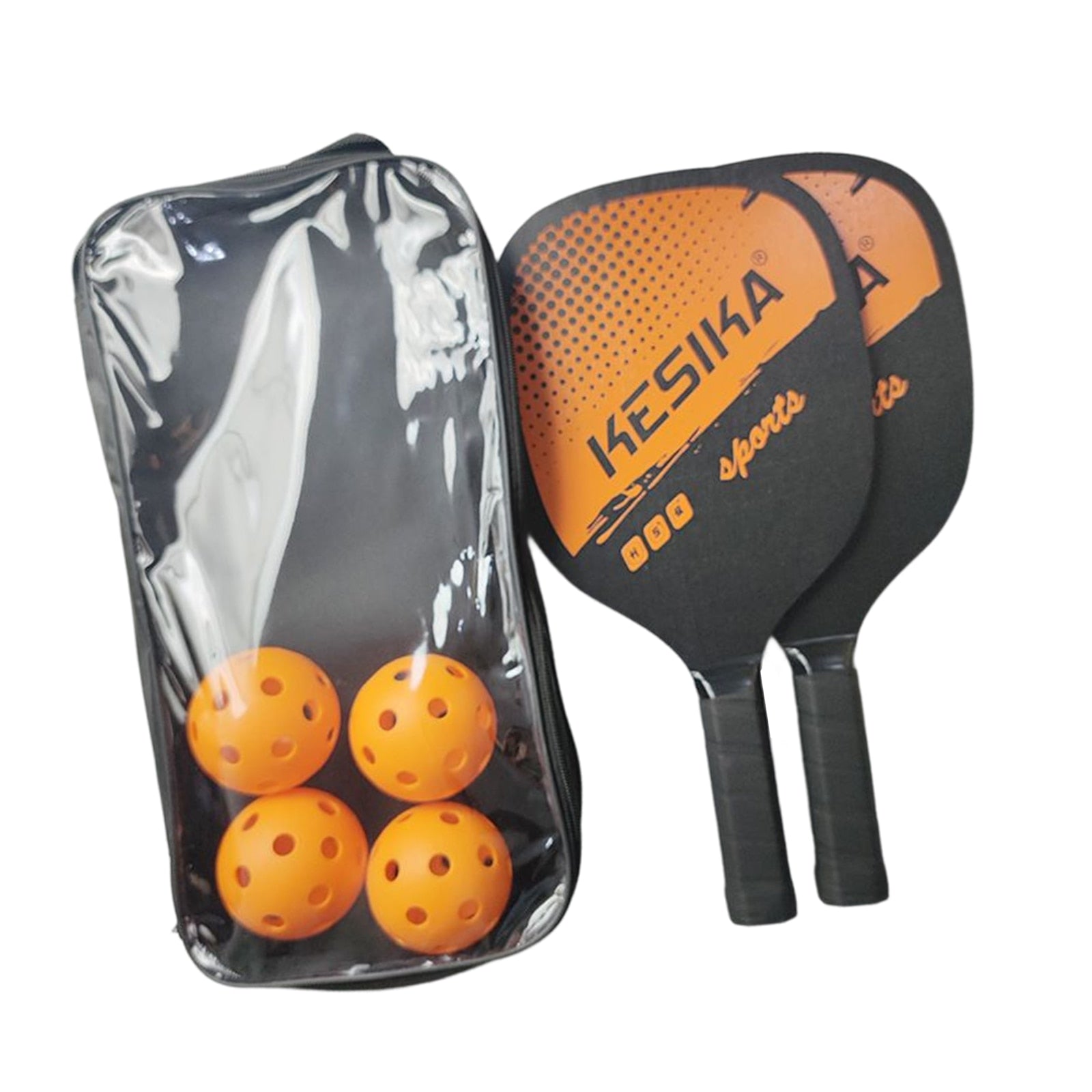 Pickleball Paddles Set Rackets Wood with 4 Balls Carry Bag - Pickleball Puns