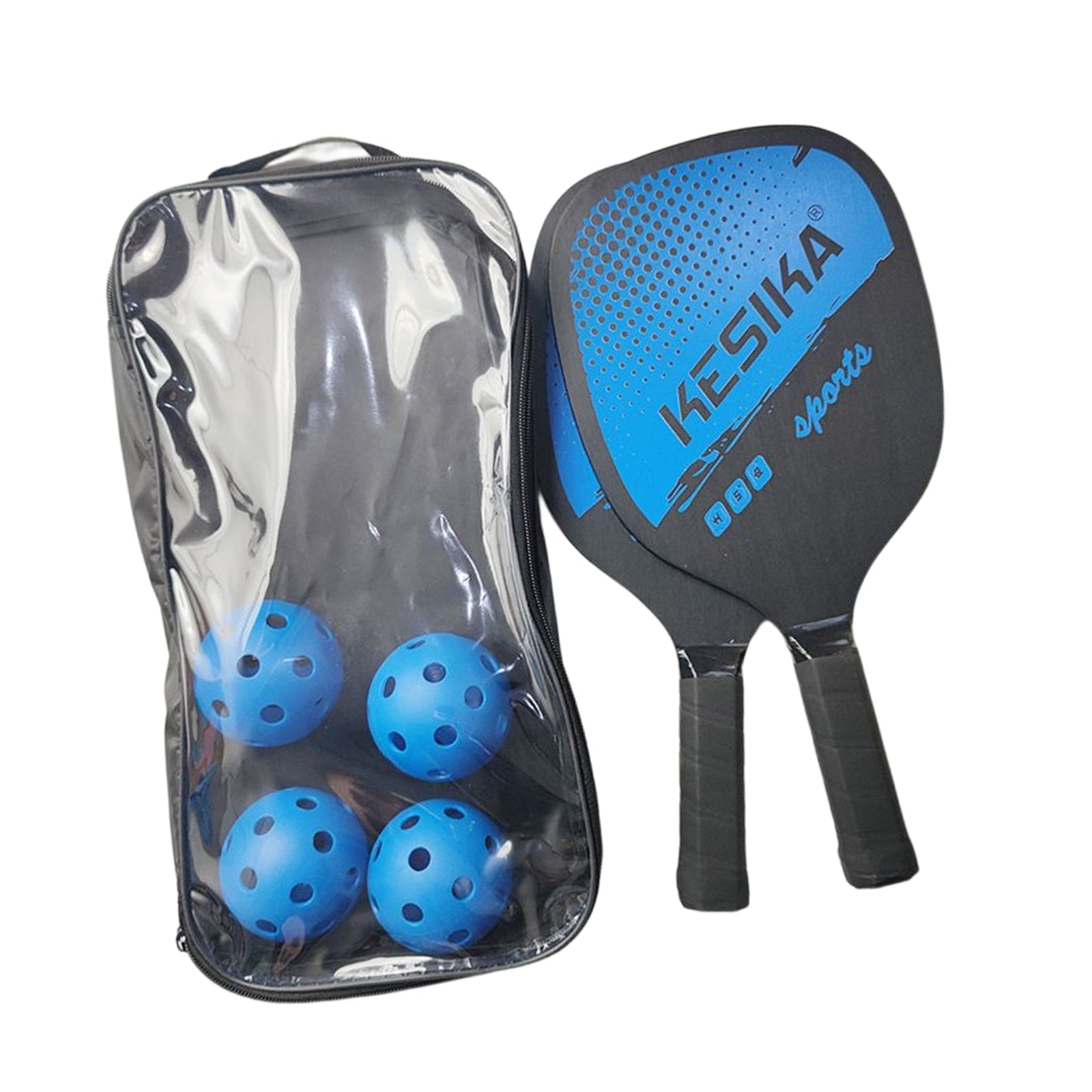 Pickleball Paddles Set Rackets Wood with 4 Balls Carry Bag - Pickleball Puns