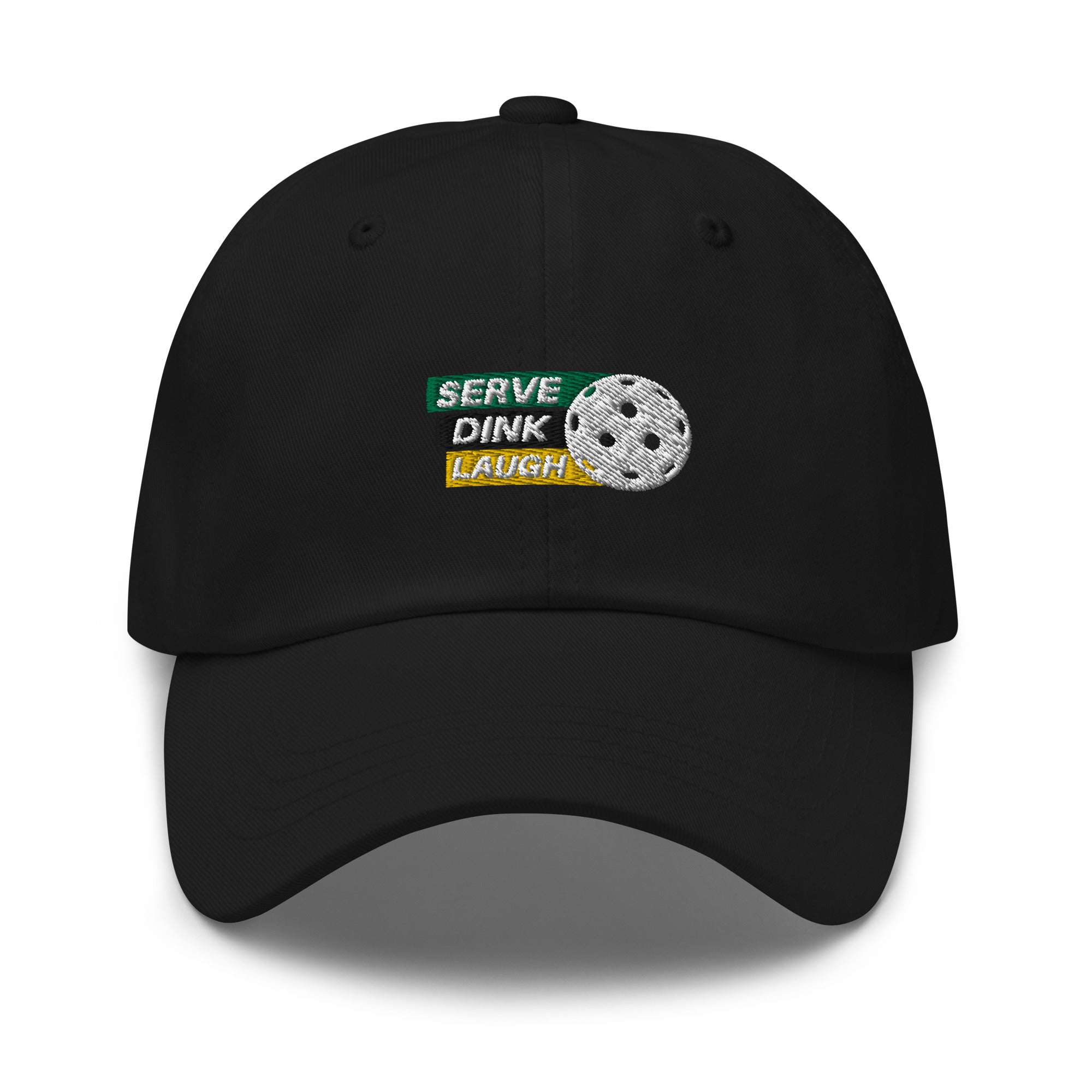 Serve Dink Laugh - Sports Cap - Adjustable Strap with Buckle - Pickleball Puns