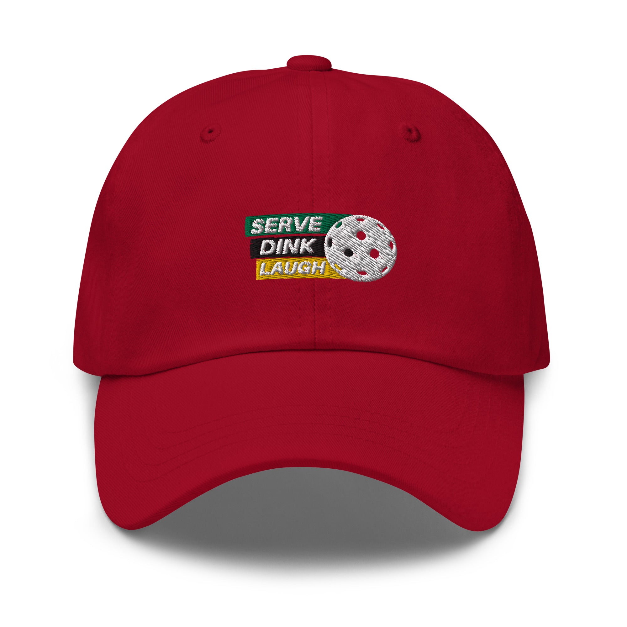 Serve Dink Laugh - Sports Cap - Adjustable Strap with Buckle - Pickleball Puns