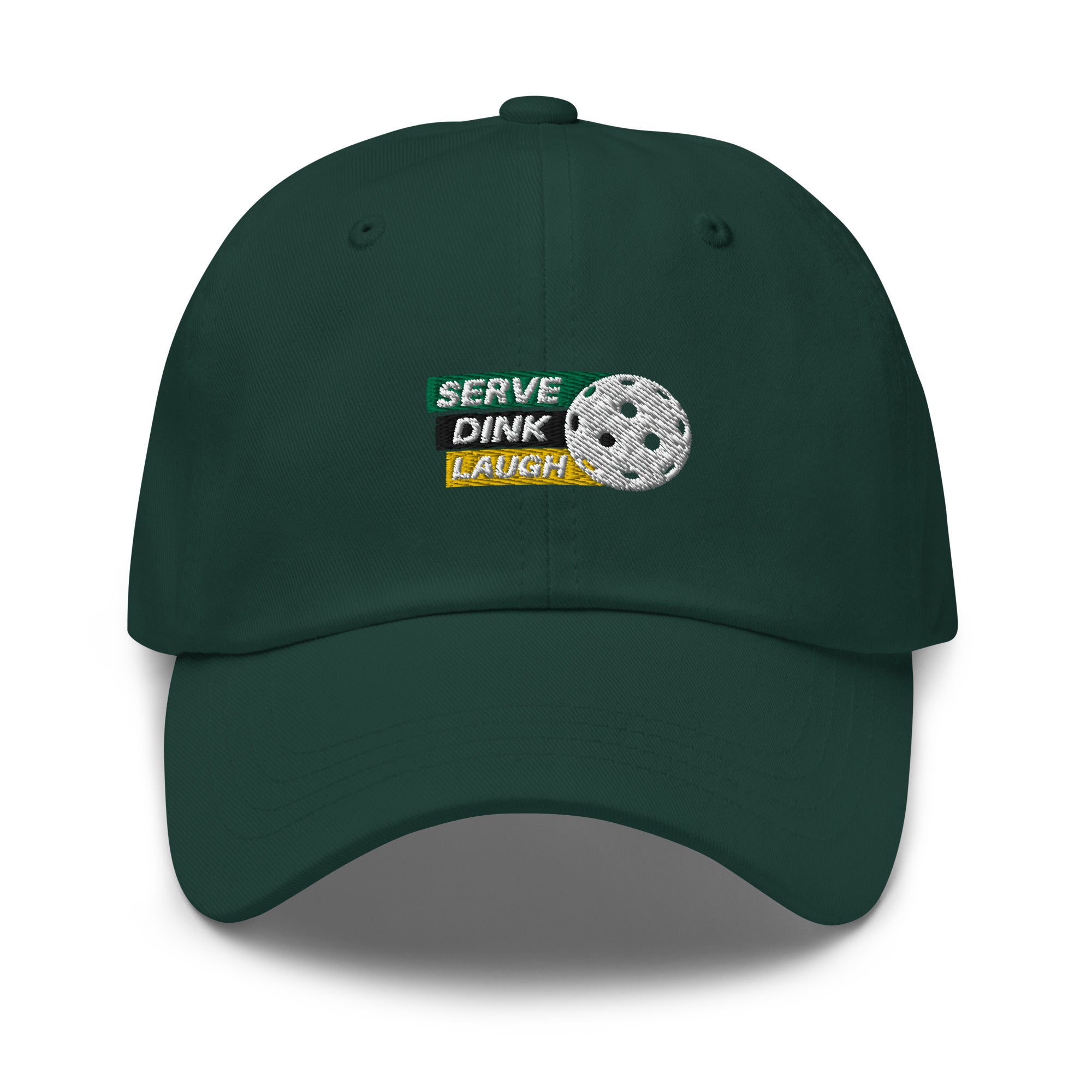 Serve Dink Laugh - Sports Cap - Adjustable Strap with Buckle - Pickleball Puns