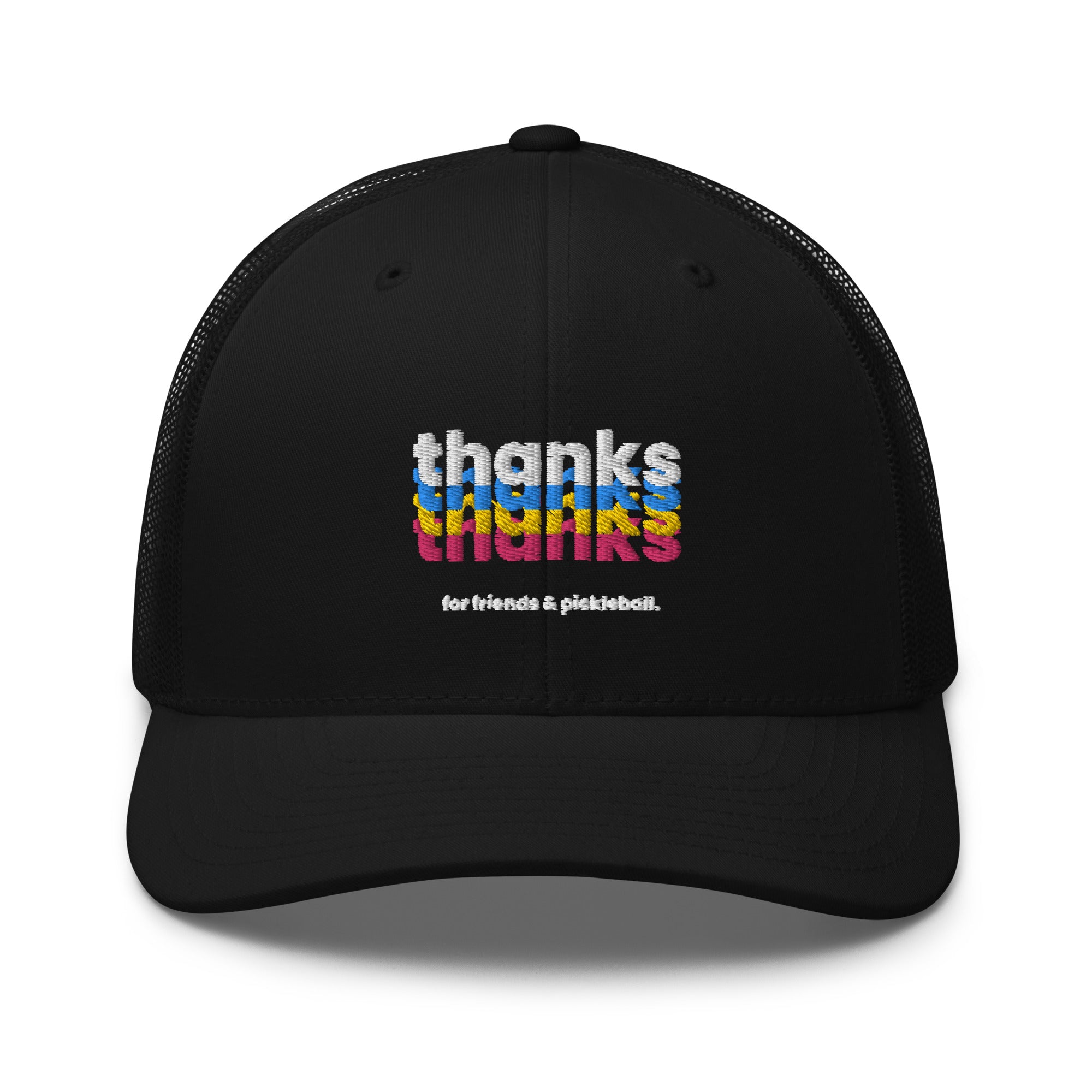 Thanks for Friends & Pickleball - Performance Cap - Mesh Back - Pickleball Puns