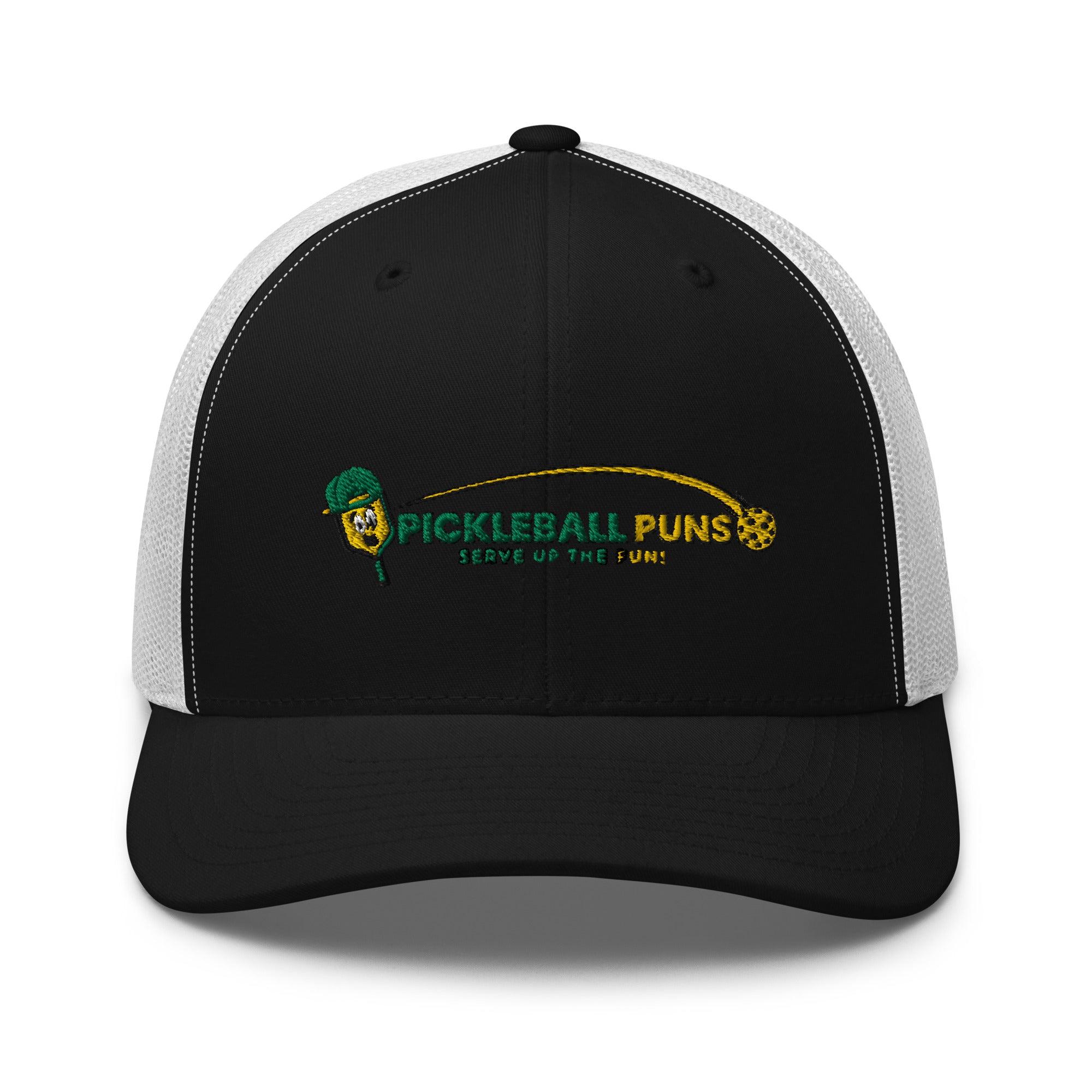 Pickleball Puns Logo - Performance Cap - Mesh Back - Pickleball Puns