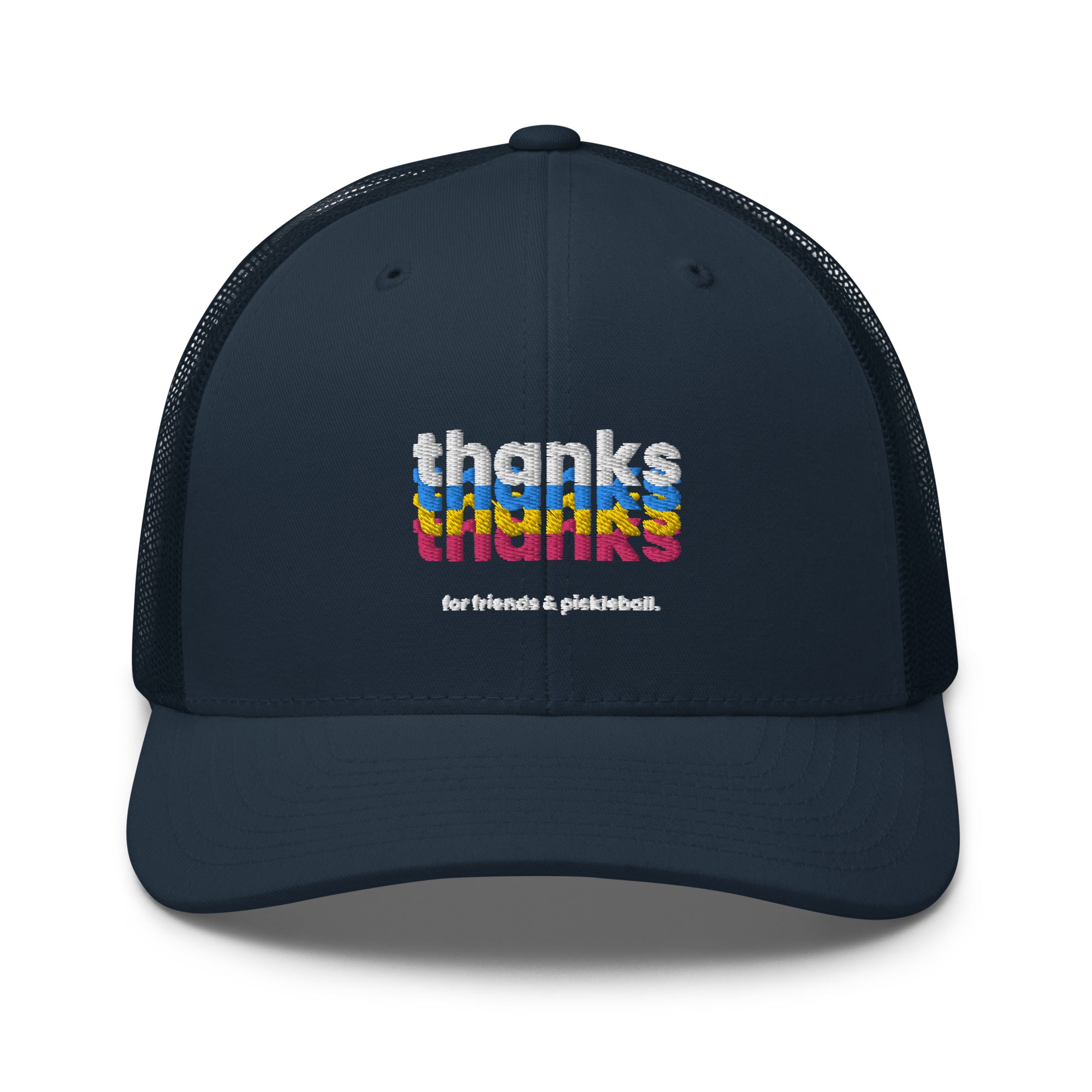 Thanks for Friends & Pickleball - Performance Cap - Mesh Back - Pickleball Puns