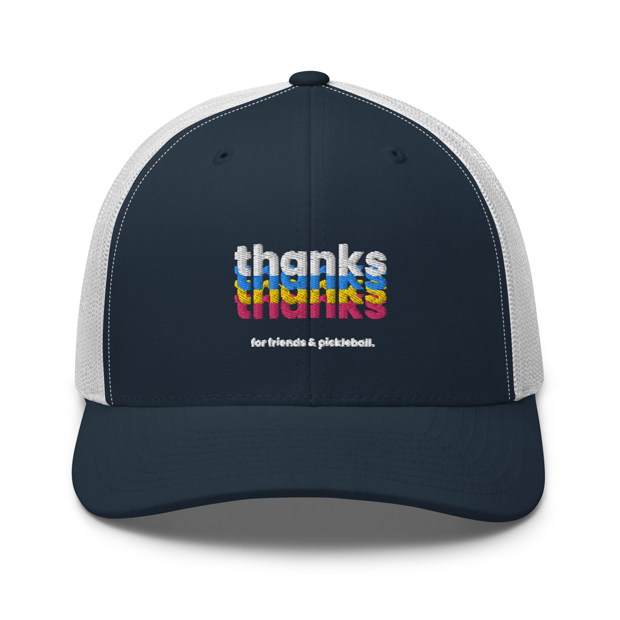 Thanks for Friends & Pickleball - Performance Cap - Mesh Back - Pickleball Puns