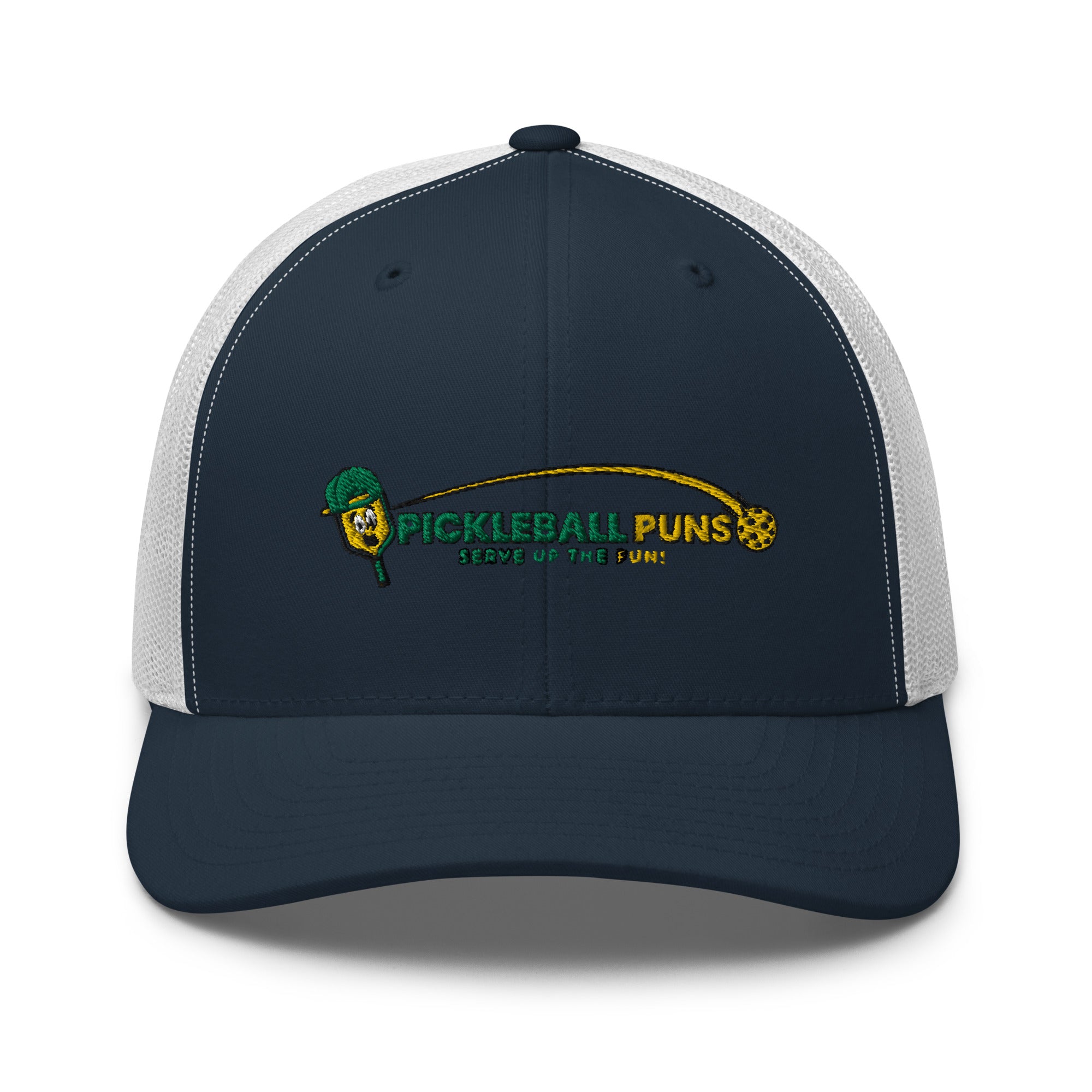 Pickleball Puns Logo - Performance Cap - Mesh Back - Pickleball Puns