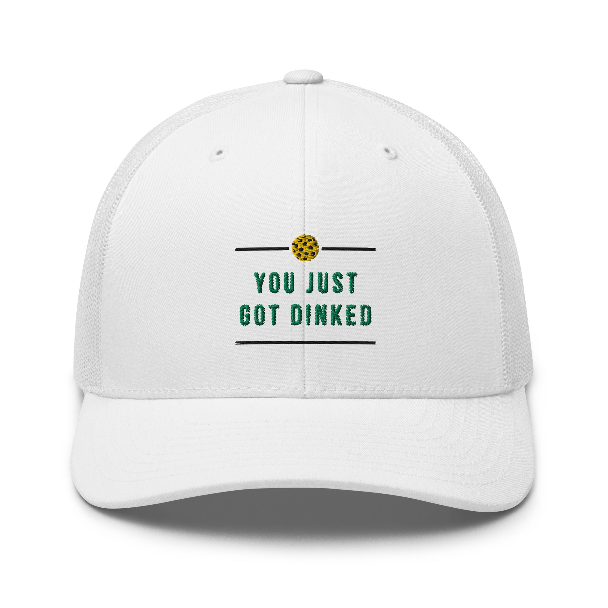 You just got Dinked - Performance Cap - Mesh Back - White only - Pickleball Puns