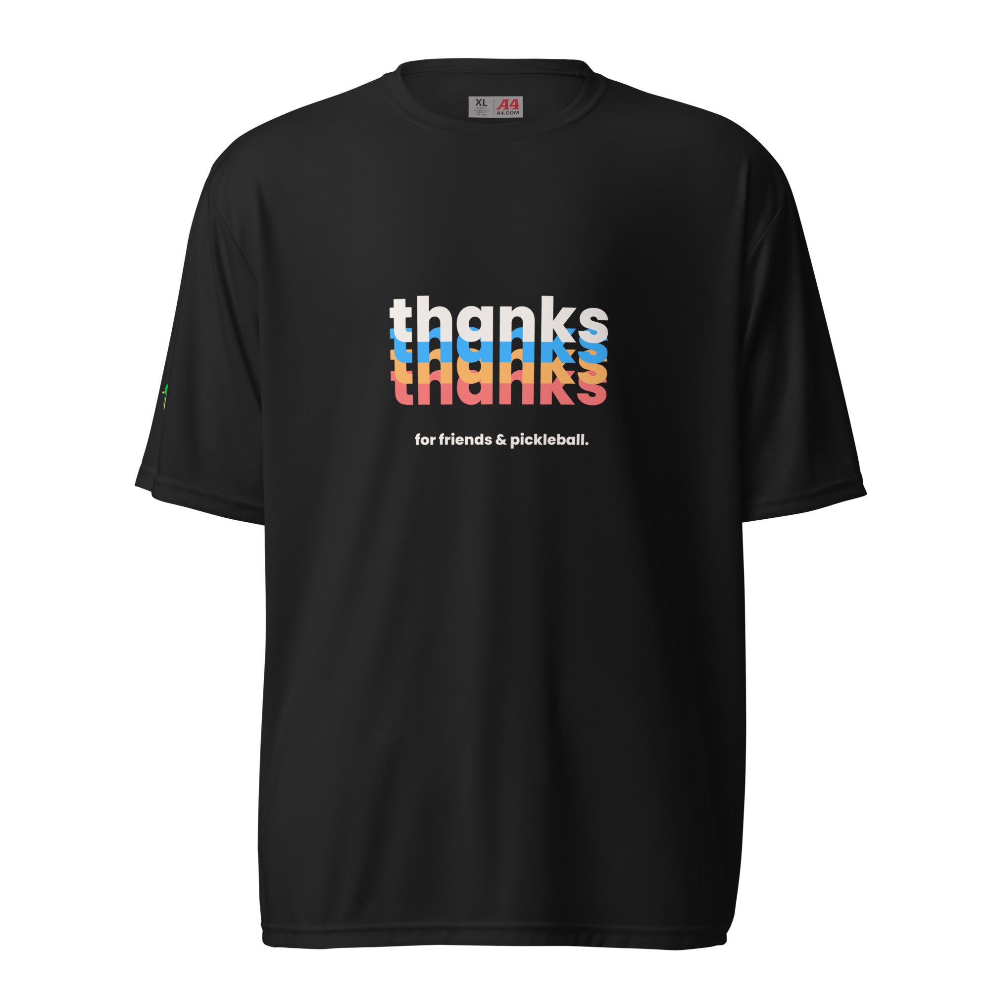 Thanks for Friends & Pickleball - Men's Performance Crew Neck T-Shirt - Pickleball Puns