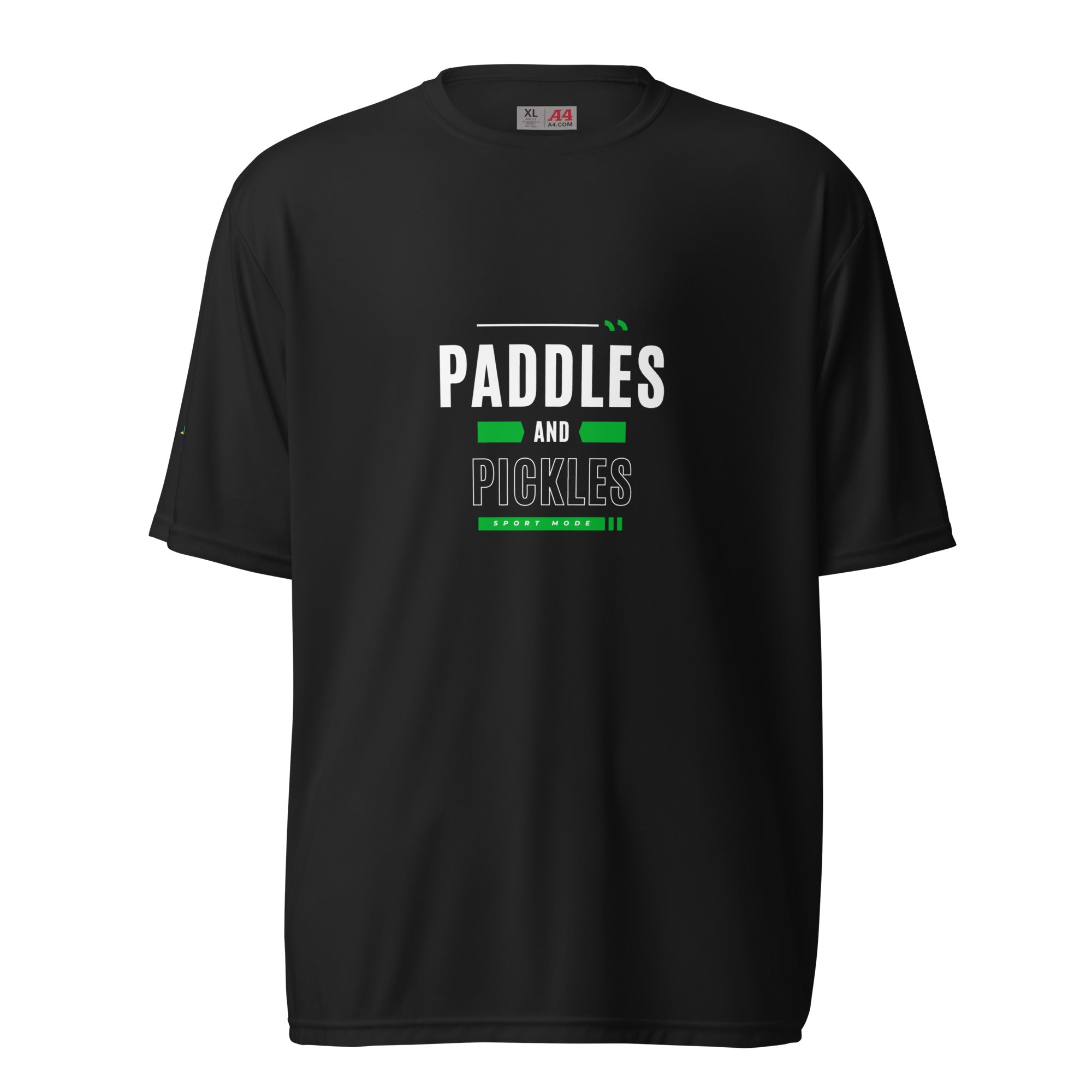 Paddles & Pickles Sport Mode - Men's Performance Crew Neck T-Shirt - Pickleball Puns