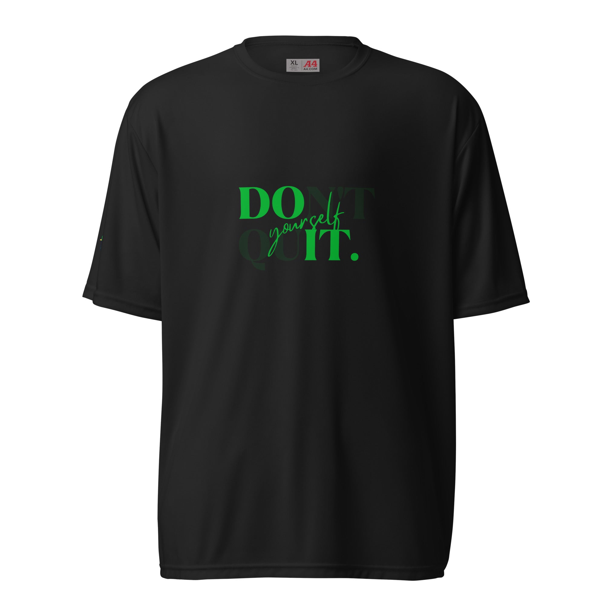 Don't Quit Yourself - Men's Performance Crew Neck T-Shirt - Green Design - Pickleball Puns