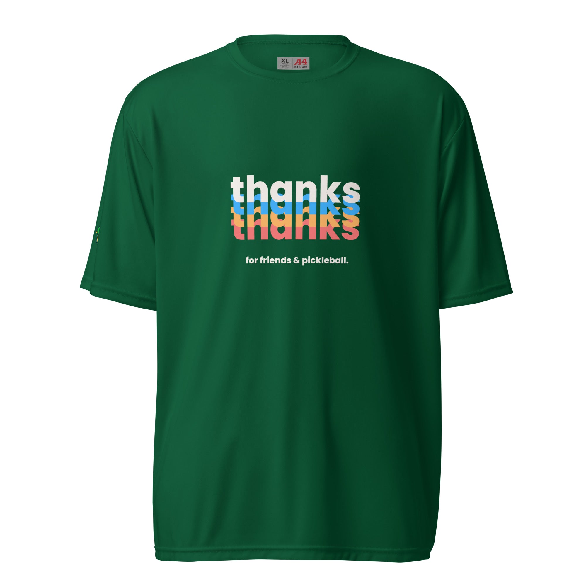 Thanks for Friends & Pickleball - Men's Performance Crew Neck T-Shirt - Pickleball Puns