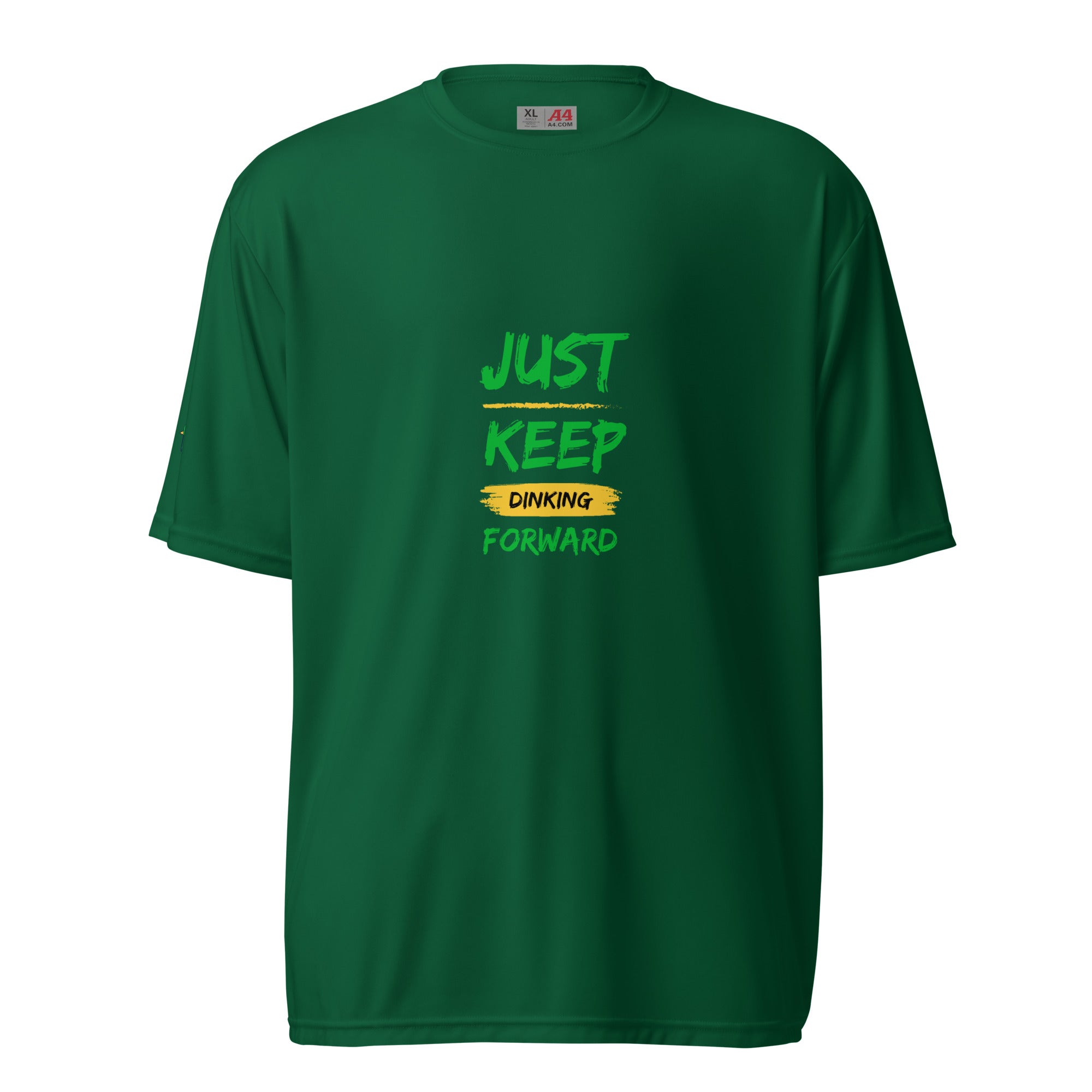 Just Keep Dinking Forward - Men's Performance Crew Neck T-Shirt - Pickleball Puns