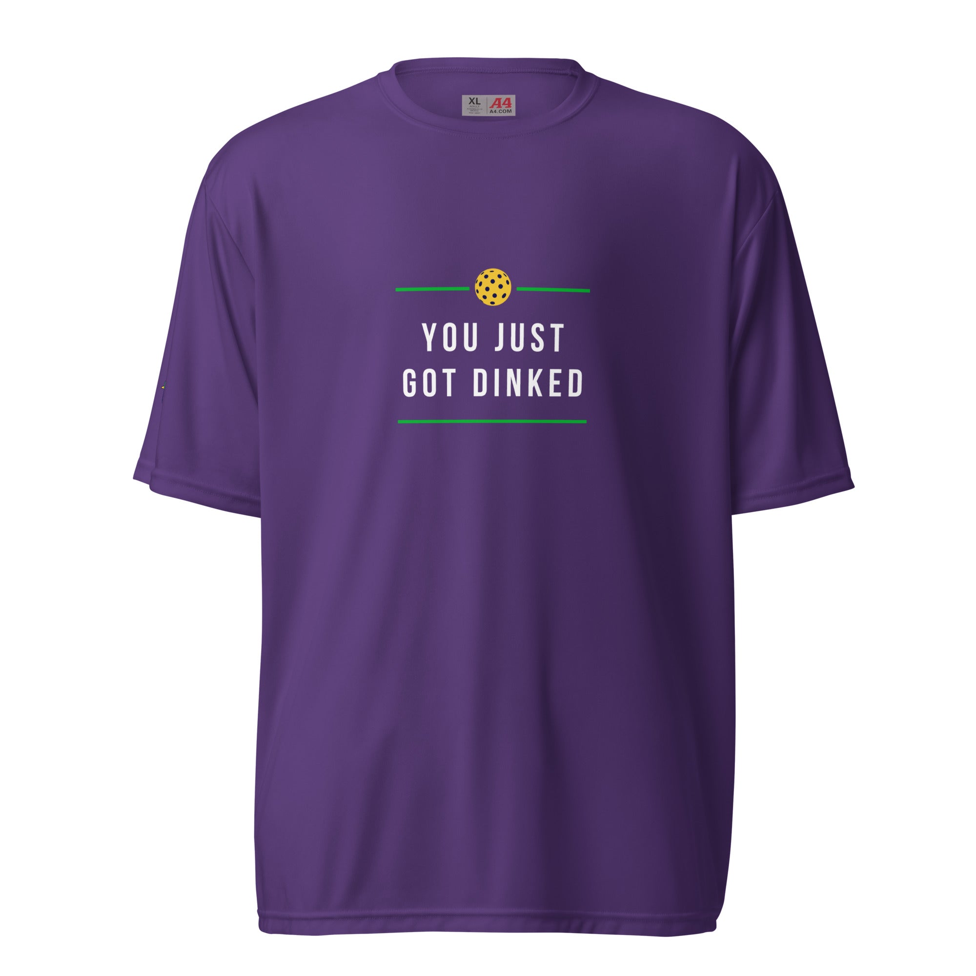 You Just Got Dinked - Men's Performance Crew Neck T-Shirt - Dark Colors - Pickleball Puns