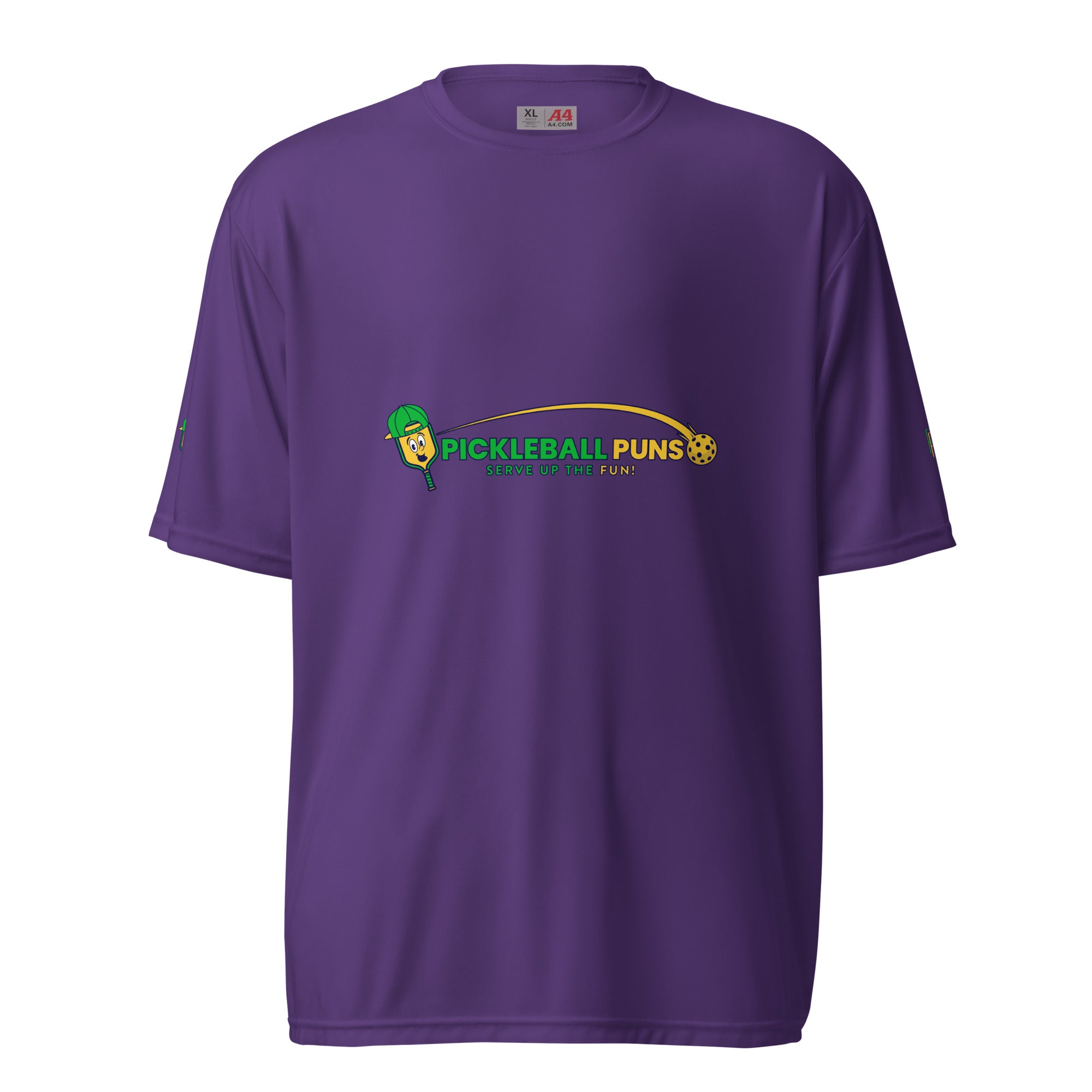 Pickleball Puns Logo - Men's Performance Crew Neck Shirt - Pickleball Puns