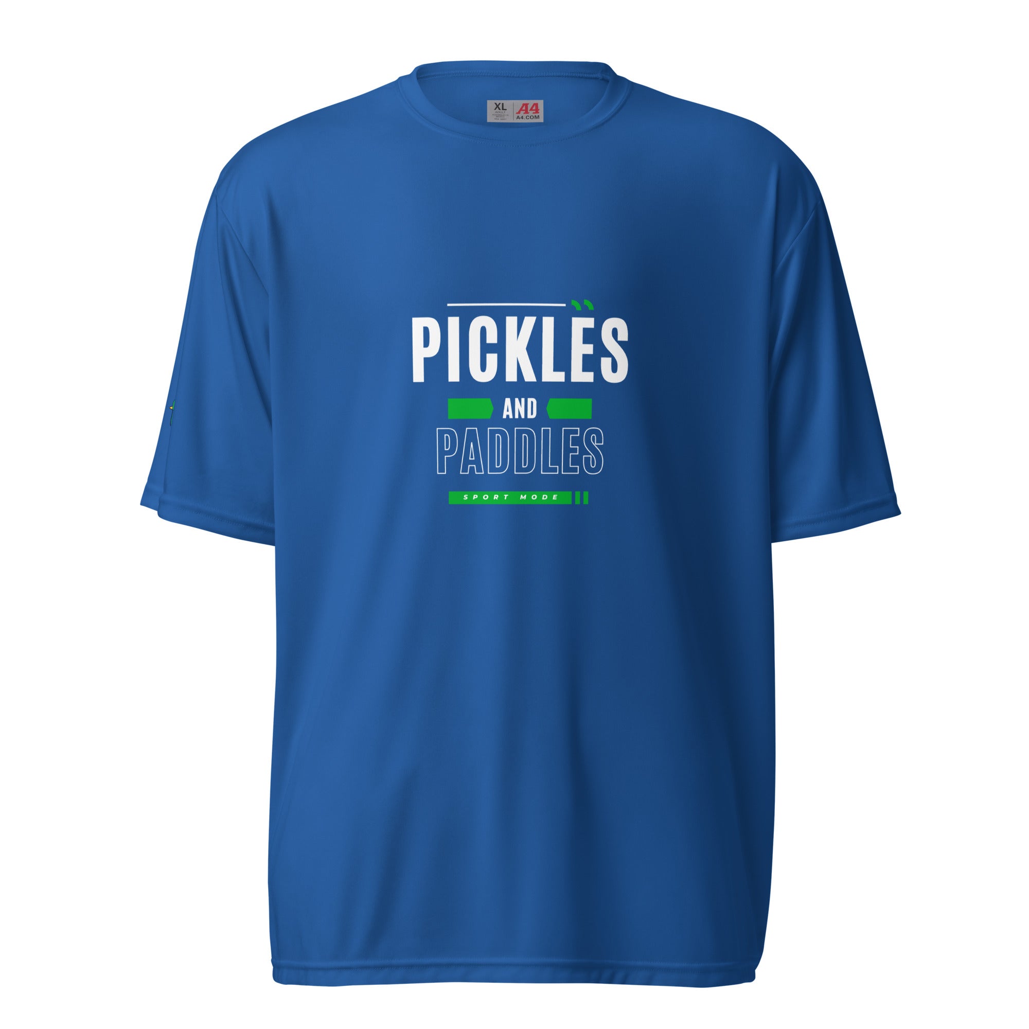 Pickles & Paddles Sport Mode - Men's Performance Crew Neck T-Shirt - Pickleball Puns