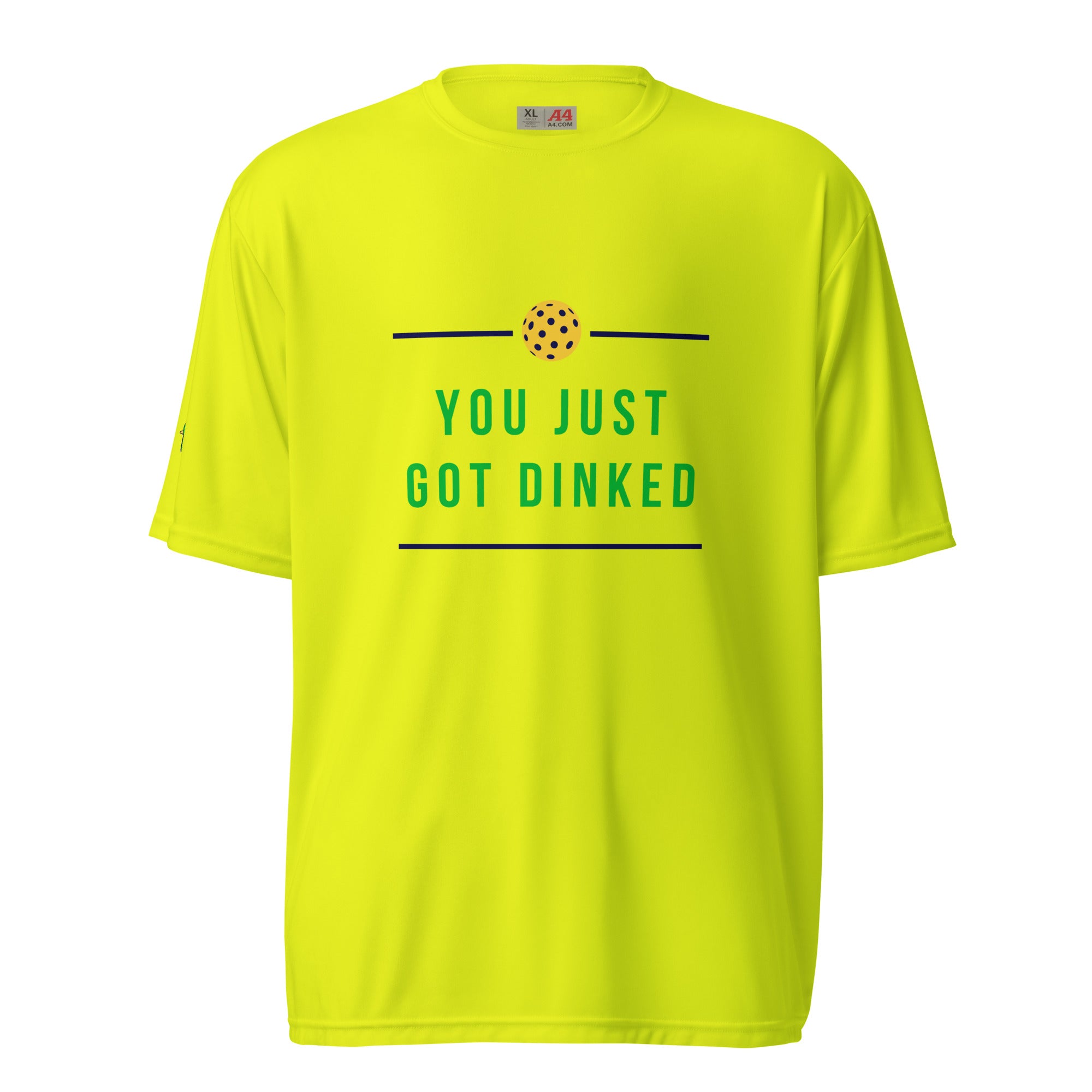 You Just Got Dinked - Men's Performance Crew Neck T-Shirt - Light Colors - Pickleball Puns