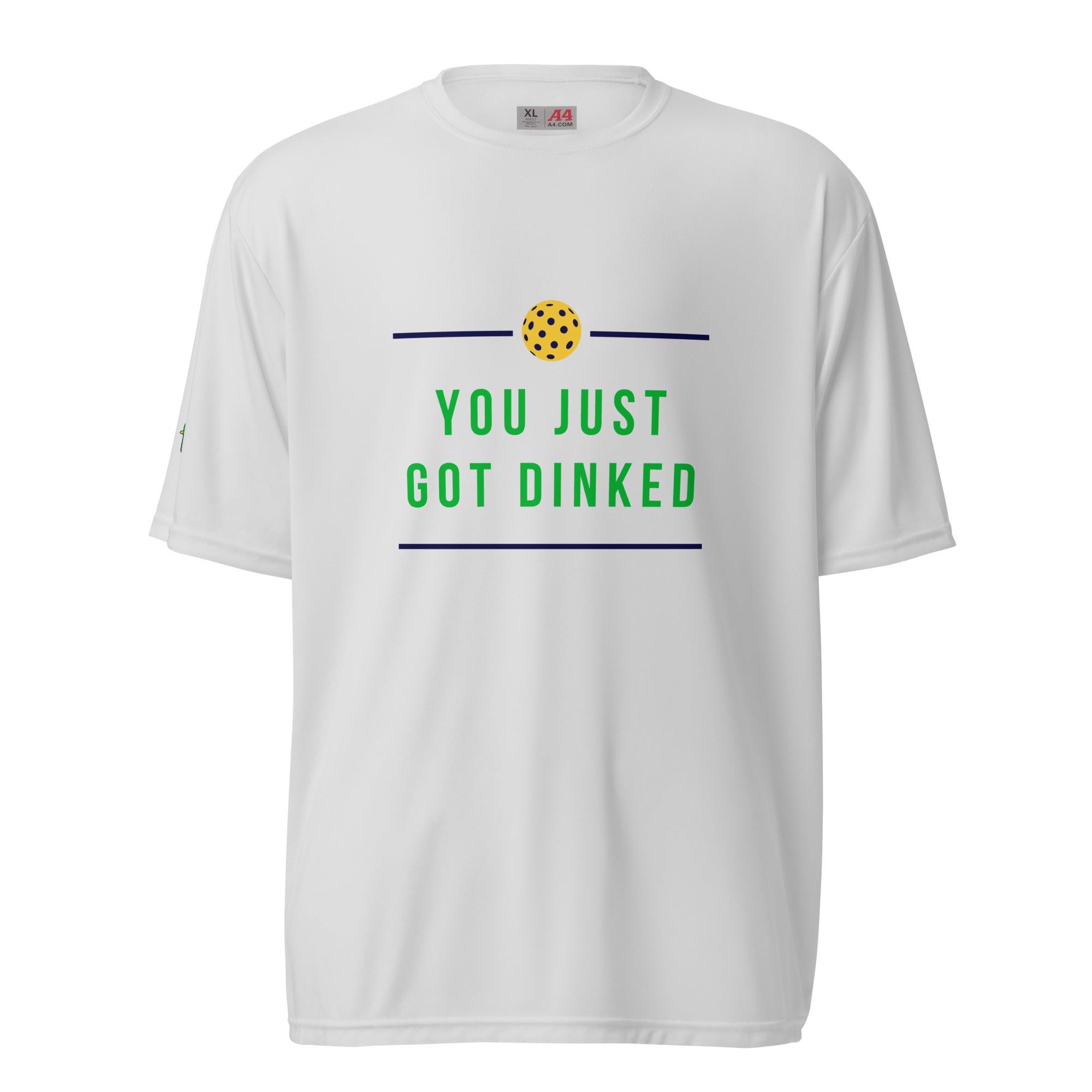 You Just Got Dinked - Men's Performance Crew Neck T-Shirt - Light Colors - Pickleball Puns