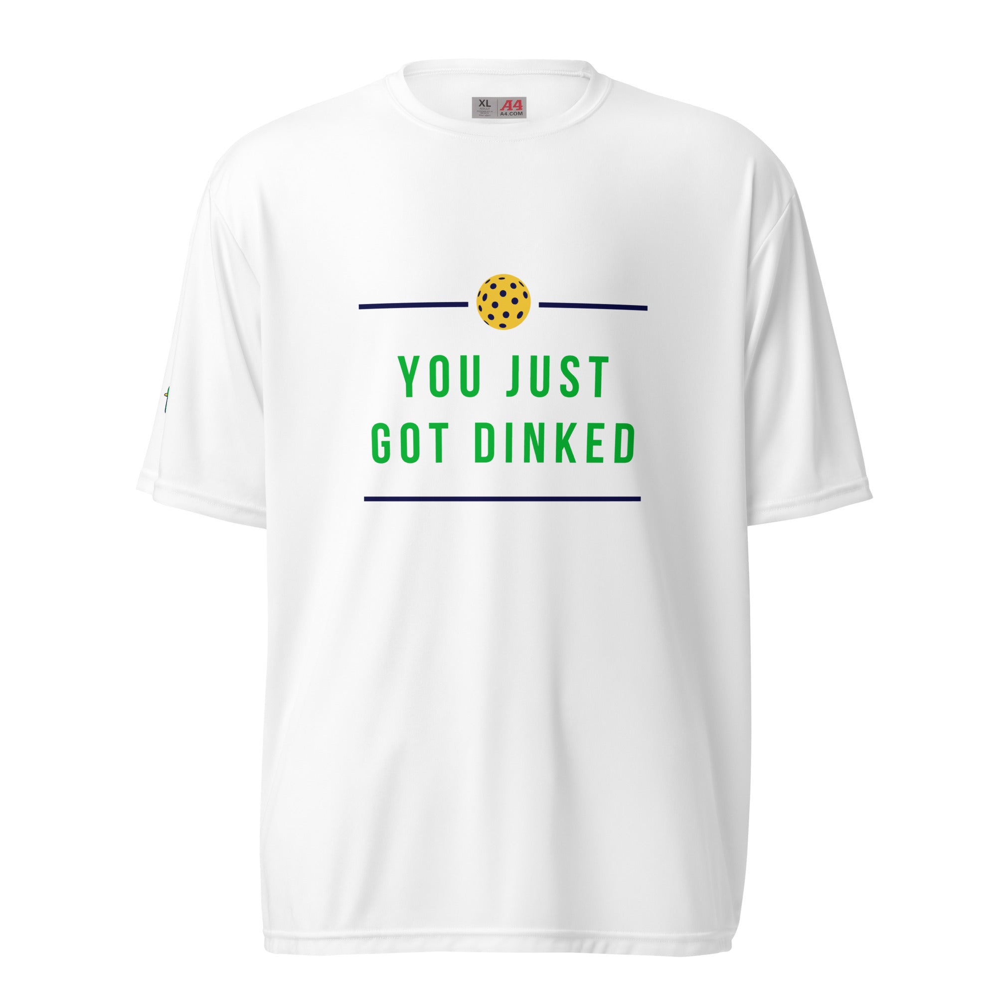 You Just Got Dinked - Men's Performance Crew Neck T-Shirt - Light Colors - Pickleball Puns